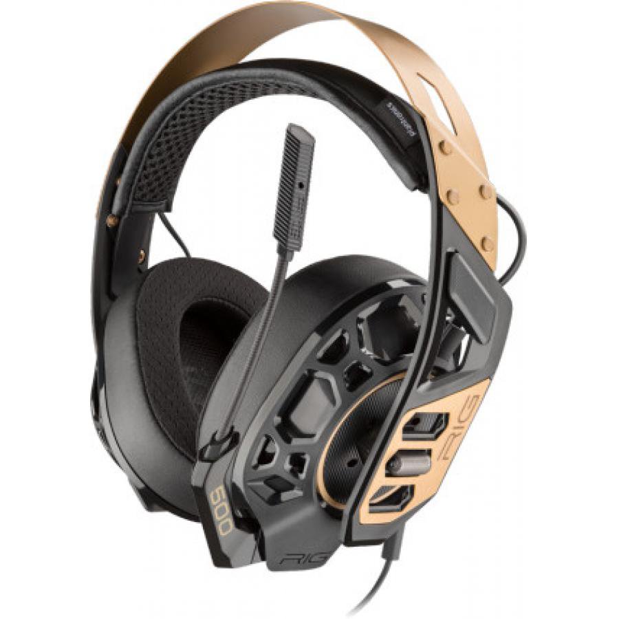 Наушники Plantronics RIG 500 PRO HA черно-золотистые 