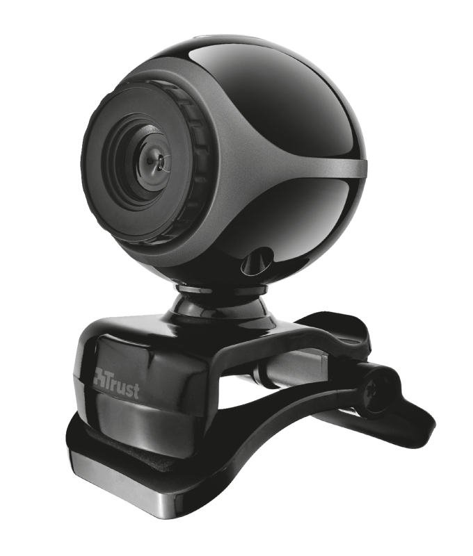 Веб-камера Trust Exis Webcam черная