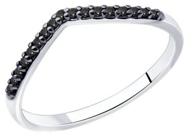 Кольцо Diamant 94-110-01511-1_185 размер 18.5 вес 1.44 г серебро, фианит купить,7589
