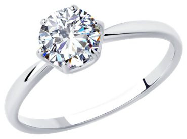 Кольцо Diamant 94-110-01640-1 размер 18 вес 1.23 г серебро, фианит купить,9234