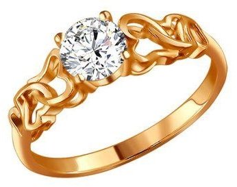 Кольцо SOKOLOV 93010241 размер 16 вес 1.82 г серебро, фианит купить,12312