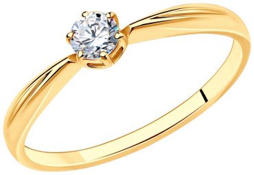 Кольцо Diamant 93-110-01376-1_185 размер 18.5 вес 1.113 г серебро, фианит купить,NaN