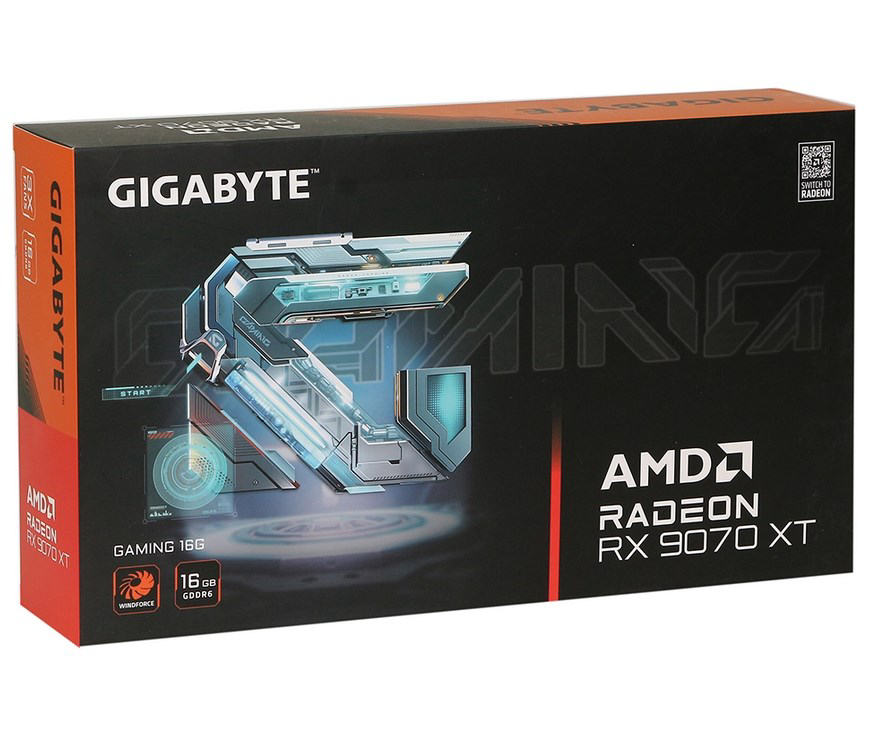 Видеокарта Gigabyte RX 9070 XT Gaming GV-R9070XTGAMING-16GD 16GB