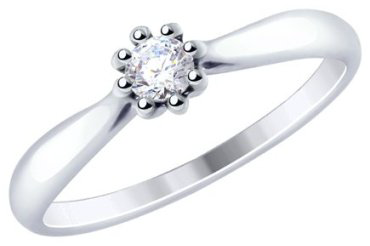 Кольцо Diamant 94-110-01221-1 размер 18.5 вес 1.77 г серебро, фианит купить,7232