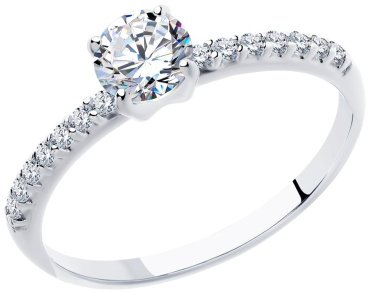 Кольцо SOKOLOV 94012944 размер 17 вес 1.21 г серебро, фианит купить,8910