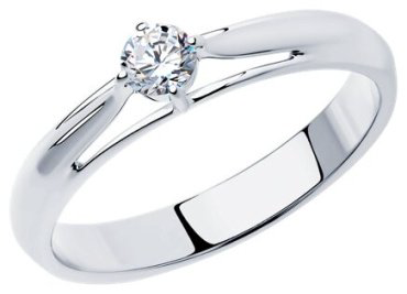 Кольцо Diamant 94-110-01381-1 размер 17.5 вес 1.74 г серебро, фианит купить,10460
