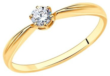 Кольцо Diamant 93-110-01376-1 размер 18 вес 1.14 г серебро, фианит купить,NaN