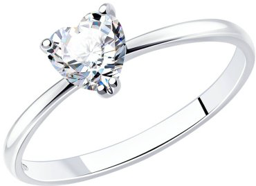 Кольцо SOKOLOV 94011721 размер 15.5 вес 0.71 г серебро, фианит купить,7799