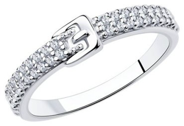 Кольцо Diamant 94-110-00792-1 размер 18 вес 1.9 г серебро, фианит купить,11183