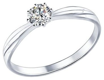 Кольцо SOKOLOV 89010009 размер 17.5 вес 1.21 г серебро, фианит Swarovski купить,9234