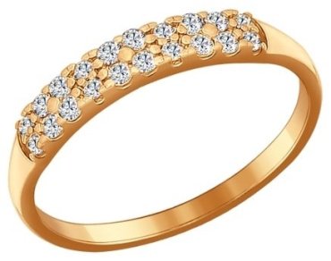 Кольцо SOKOLOV 93010535-sk8 размер 18 вес 1.32 г серебро, фианит купить,NaN