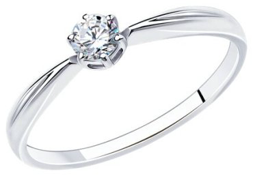 Кольцо Diamant 94-110-01376-1 размер 16.5 вес 1.09 г серебро, фианит купить,NaN