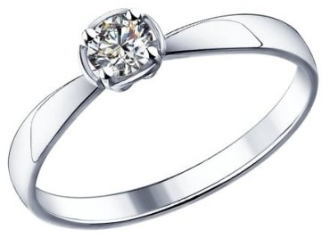 Кольцо SOKOLOV 89010015-sk10 размер 17 вес 1.02 г серебро, фианит Swarovski купить,9234