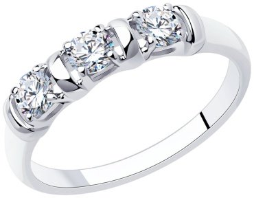 Кольцо Diamant 94-110-01304-1 размер 17.5 вес 1.56 г серебро, фианит купить,12209