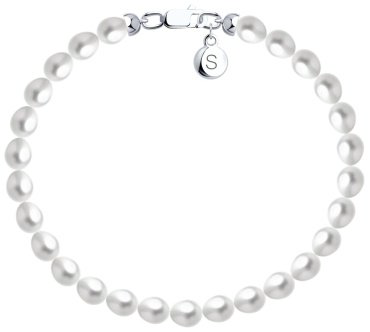 Браслет SOKOLOV 92050144 длина 16 см, вес 5.28 г серебро, плетение отсутствует купить,40014
