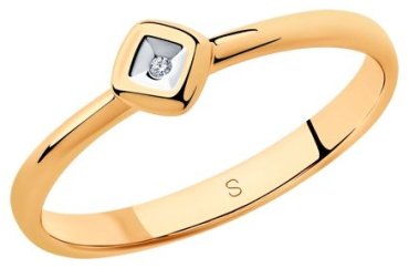 Кольцо SOKOLOV 87010026-sk14 размер 18 вес 1.21 г серебро, бриллиант купить,NaN