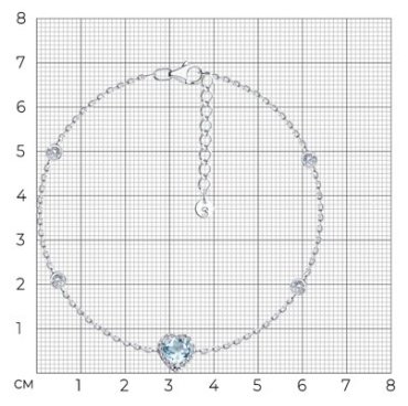 Браслет SOKOLOV 92050168_16 длина 16 см, вес 2.8 г серебро, плетение якорное купить,29754