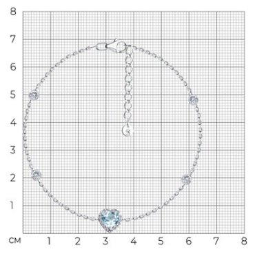 Браслет SOKOLOV 92050168_16 длина 16 см, вес 2.8 г серебро, плетение якорное купить,29754