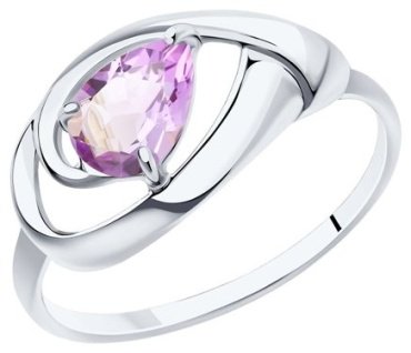Кольцо Diamant 94-310-00594-3 размер 16.5 вес 1.21 г серебро, аметист
