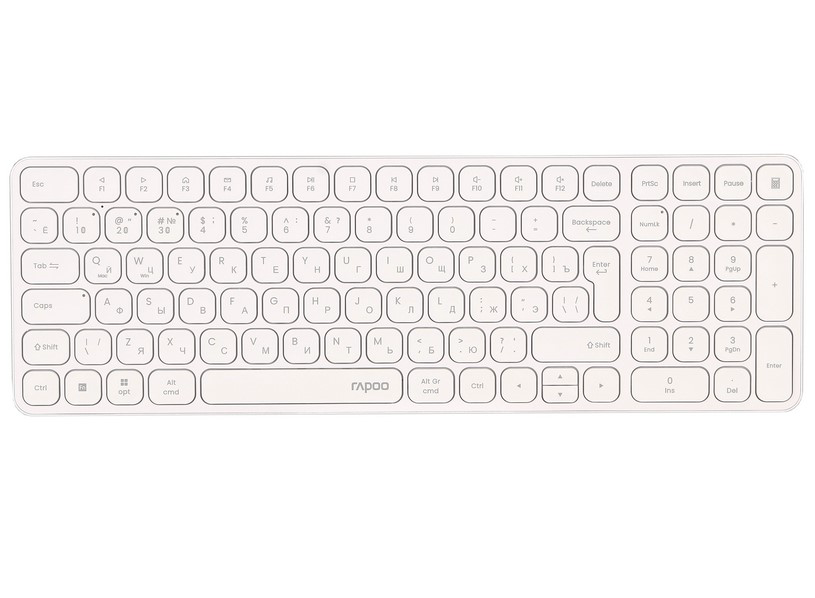 Клавиатура + мышь Rapoo 9320M USB белый купить,NaN