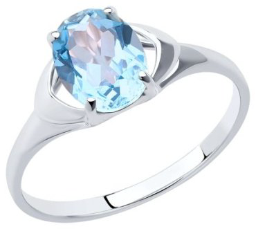 Кольцо Diamant 94-310-00627-1 размер 17.5 вес 1.22 г серебро, топаз - ForteMarket Кольцо Diamant 94-310-00627-1 размер 17.5 вес 1.22 г серебро, топаз купить,9000