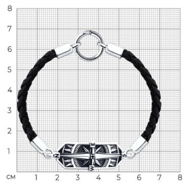 Браслет Diamant 95-150-02643-1_s длина 19 см, вес 14.54 г серебро, плетение фантазийное купить,63612
