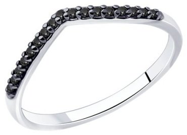 Кольцо Diamant 94-110-01511-1 размер 17.5 вес 1.36 г серебро, фианит купить,9234