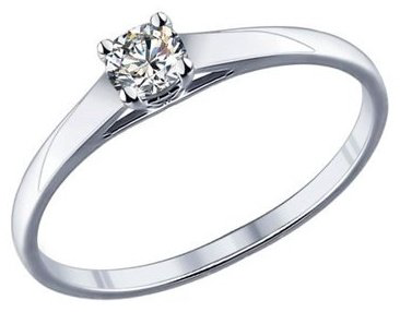 Кольцо SOKOLOV 89010021 размер 17.5 вес 1 г серебро, фианит Swarovski купить,9234