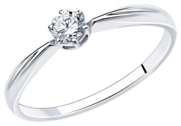 Кольцо Diamant 94-110-01376-1 размер 18.5 вес 1.09 г серебро, фианит
