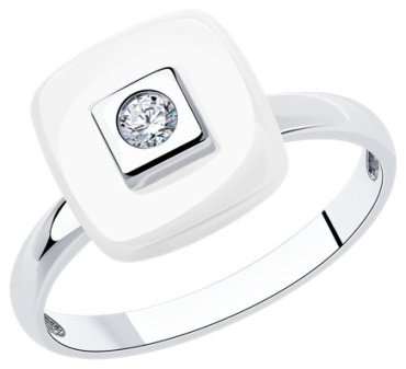 Кольцо Diamant 94-110-01278-2 размер 19 вес 2.64 г серебро, керамика купить,8924
