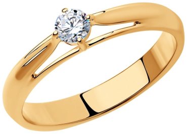 Кольцо Diamant 93-110-01381-1 размер 16.5 вес 1.73 г серебро, фианит купить,14364