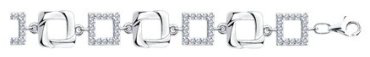 Браслет Diamant 94-150-00568-1 длина 17 см, вес 7.96 г серебро, плетение отсутствует купить,36841