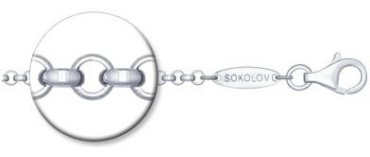 Цепь SOKOLOV 94080009_55 длина 55 см, вес 7.12 г серебро, плетение ролло купить,26676