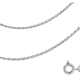 Цепь AQUAMARINE 7532345_50 длина 50 см, вес 3.87 г серебро, плетение колос купить,23547