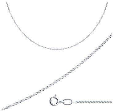 Цепь SOKOLOV 968500302_55 длина 55 см, вес 1.45 г серебро, плетение якорное купить,8123