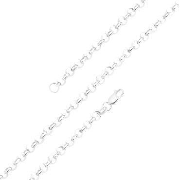 Цепь КРАСЦВЕТМЕТ НЦ 22-277-3-050 длина 45 см, вес 7.39 г серебро, плетение бельцер купить,46843