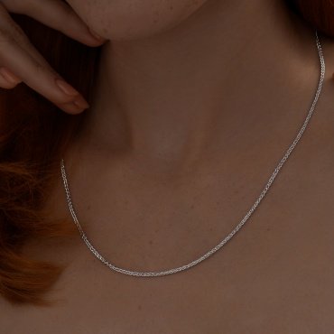 Цепь SOKOLOV 968410450 длина 45 см, вес 4.89 г серебро, плетение колос купить,25300