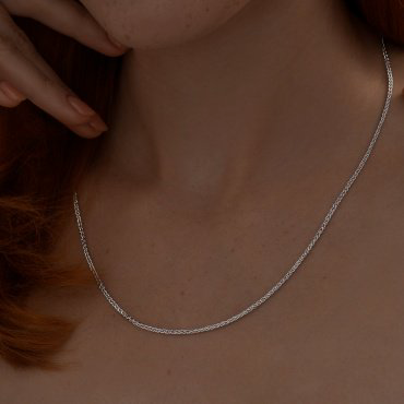 Цепь SOKOLOV 968410450 длина 45 см, вес 4.89 г серебро, плетение колос купить,25300