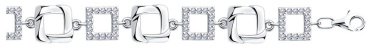 Браслет Diamant 94-150-00568-1 длина 18 см, вес 8.37 г серебро, плетение отсутствует купить,NaN