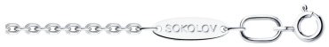 Цепь SOKOLOV 968030504 длина 45 см, вес 3.5 г серебро, плетение якорное купить,12312
