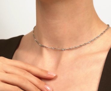 Цепь SOKOLOV 968090402 длина 45 см, вес 3.45 г серебро, плетение сингапур купить,16200