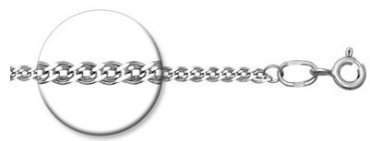 Цепь Diamant 96-180-06040-1 длина 50 см, вес 3.4 г серебро, плетение нонна купить,22000