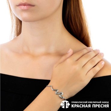 Браслет Красная пресня 73013162 длина 18 см, вес 6.35 г серебро, плетение панцирное купить,33722