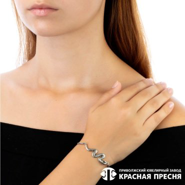 Браслет Красная пресня 73013162 длина 18 см, вес 6.35 г серебро, плетение панцирное купить,33722