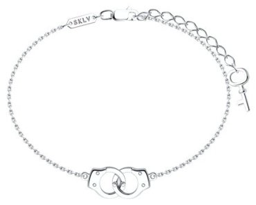 Браслет SOKOLOV 94050669 длина 18 см, вес 3.22 г серебро, плетение якорное купить,NaN