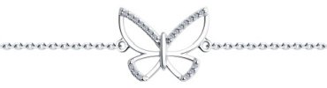 Браслет Diamant 94-150-00742-1 длина 17 см, вес 2.38 г серебро, плетение якорное купить,15652