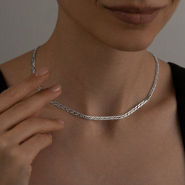 Цепь SOKOLOV 968220502_500 длина 50 см, вес 7.94 г серебро, плетение тройной ромб купить,51500