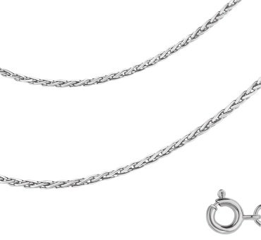 Цепь AQUAMARINE 7532345 длина 55 см, вес 3.87 г серебро, плетение колос купить,26544