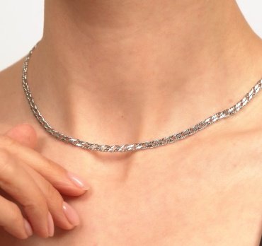Цепь SOKOLOV 968220502 CEN00047882 длина 45 см, вес 7.2 г серебро, плетение тройной ромб купить,51600