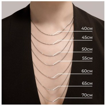 Цепь SOKOLOV 968040302 длина 65 см, вес 2.6 г серебро, плетение двойной ромб купить,13019